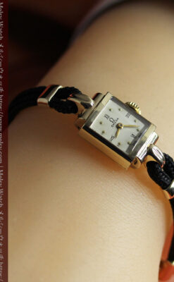 こだわりの金無垢オメガ 紐タイプのアンティーク腕時計 【1947年頃】-W1589-16