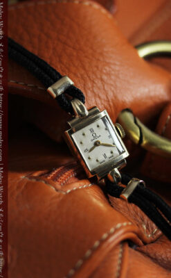 こだわりの金無垢オメガ 紐タイプのアンティーク腕時計 【1947年頃】-W1589-2