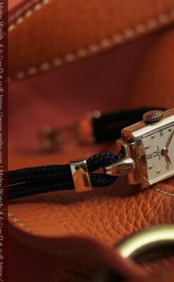 こだわりの金無垢オメガ 紐タイプのアンティーク腕時計 【1947年頃】-W1589-4