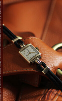 こだわりの金無垢オメガ 紐タイプのアンティーク腕時計 【1947年頃】-W1589-6