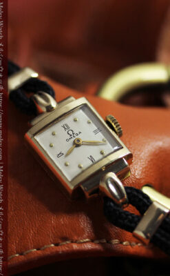 こだわりの金無垢オメガ 紐タイプのアンティーク腕時計 【1947年頃】-W1589-7