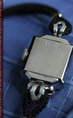 ロンジンの金無垢アンティーク腕時計 【1956年頃】ダイヤモンド4石-W1590-11