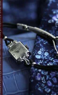 ロンジンの金無垢アンティーク腕時計 【1956年頃】ダイヤモンド4石-W1590-2