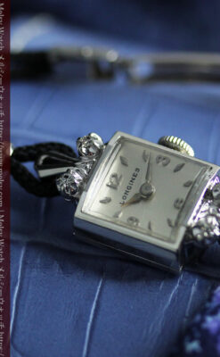 ロンジンの金無垢アンティーク腕時計 【1956年頃】ダイヤモンド4石-W1590-6