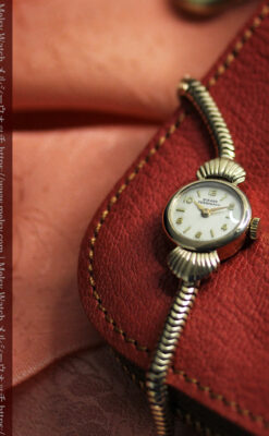 ジラールペルゴの9金無垢レディース腕時計&金無垢バンド 【1952年頃】-W1591-9