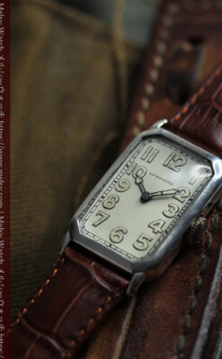 雰囲気上々 気持ち高ぶるロンジンの銀無垢アンティーク腕時計 【1923年頃】-W1592-10