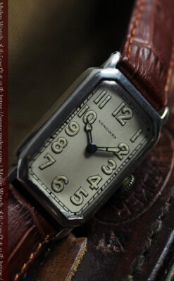 雰囲気上々 気持ち高ぶるロンジンの銀無垢アンティーク腕時計 【1923年頃】-W1592-11