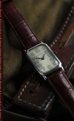 雰囲気上々 気持ち高ぶるロンジンの銀無垢アンティーク腕時計 【1923年頃】-W1592-12