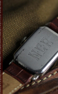 雰囲気上々 気持ち高ぶるロンジンの銀無垢アンティーク腕時計 【1923年頃】-W1592-13