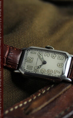 雰囲気上々 気持ち高ぶるロンジンの銀無垢アンティーク腕時計 【1923年頃】-W1592-2