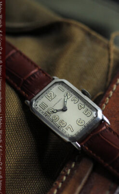 雰囲気上々 気持ち高ぶるロンジンの銀無垢アンティーク腕時計 【1923年頃】-W1592-3