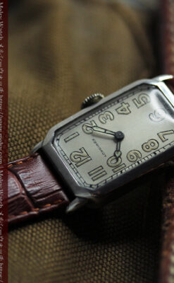 雰囲気上々 気持ち高ぶるロンジンの銀無垢アンティーク腕時計 【1923年頃】-W1592-4