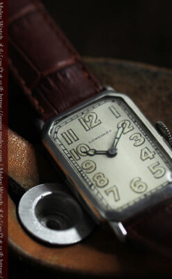 雰囲気上々 気持ち高ぶるロンジンの銀無垢アンティーク腕時計 【1923年頃】-W1592-8