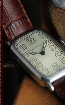 雰囲気上々 気持ち高ぶるロンジンの銀無垢アンティーク腕時計 【1923年頃】-W1592-9