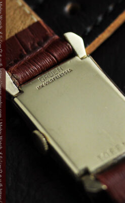 グリュエン 黒文字盤の渋さの光るアンティーク腕時計 【1945年頃】-W1593-14