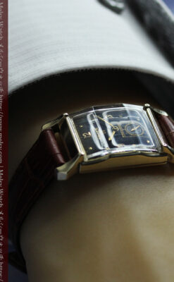 グリュエン 黒文字盤の渋さの光るアンティーク腕時計 【1945年頃】-W1593-2