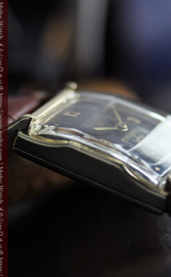 グリュエン 黒文字盤の渋さの光るアンティーク腕時計 【1945年頃】-W1593-6