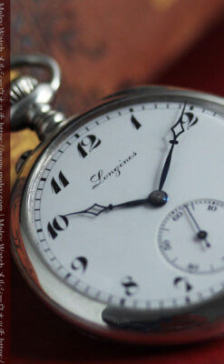 ロンジンの騎士と盾の銀無垢アンティーク懐中時計 【1905年製】-P2265-10