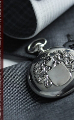 ロンジンの騎士と盾の銀無垢アンティーク懐中時計 【1905年製】-P2265-13