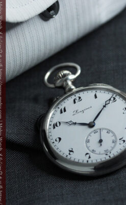 ロンジンの騎士と盾の銀無垢アンティーク懐中時計 【1905年製】-P2265-15