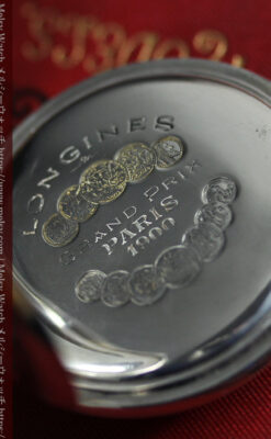 ロンジンの騎士と盾の銀無垢アンティーク懐中時計 【1905年製】-P2265-19