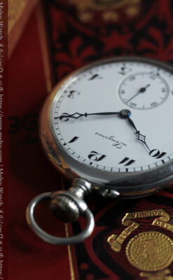 ロンジンの騎士と盾の銀無垢アンティーク懐中時計 【1905年製】-P2265-9