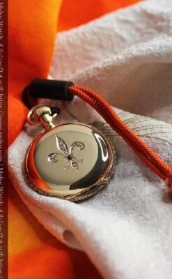 フルール・ド・リス 14金無垢ウォルサムのアンティーク懐中時計 【1893年頃】ダイヤ&ルビー-P2342-13