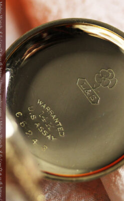 フルール・ド・リス 14金無垢ウォルサムのアンティーク懐中時計 【1893年頃】ダイヤ&ルビー-P2342-20