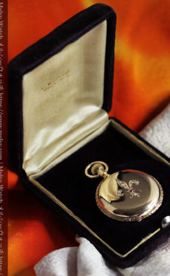 フルール・ド・リス 14金無垢ウォルサムのアンティーク懐中時計 【1893年頃】ダイヤ&ルビー-P2342-24