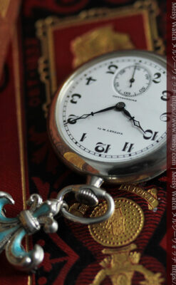 ティファニー 水色の銀留め銀無垢アンティーク懐中時計 【1934年製】-P2343-13