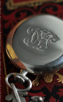 ティファニー 水色の銀留め銀無垢アンティーク懐中時計 【1934年製】-P2343-15