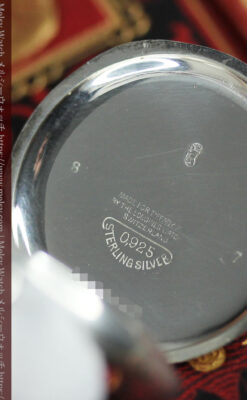 ティファニー 水色の銀留め銀無垢アンティーク懐中時計 【1934年製】-P2343-20