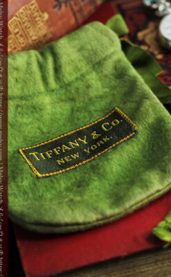 ティファニー 水色の銀留め銀無垢アンティーク懐中時計 【1934年製】-P2343-23