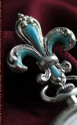 ティファニー 水色の銀留め銀無垢アンティーク懐中時計 【1934年製】-P2343-9