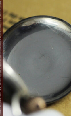 ニエロ・黒金装飾 ロンジンの銀無垢アンティーク懐中時計【1902年製】チェーン付き-P2344-20