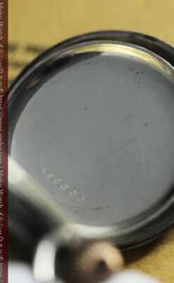 ニエロ・黒金装飾 ロンジンの銀無垢アンティーク懐中時計【1902年製】チェーン付き-P2344-22