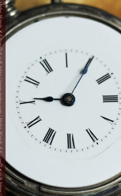 ニエロ・黒金装飾 ロンジンの銀無垢アンティーク懐中時計【1902年製】チェーン付き-P2344-23