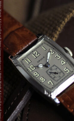 グリュエン 100年物の特別なカジュアルアンティーク腕時計 【1925年頃】-W1594-10