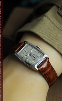 グリュエン 100年物の特別なカジュアルアンティーク腕時計 【1925年頃】-W1594-18