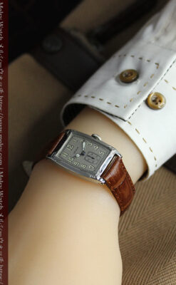 グリュエン 100年物の特別なカジュアルアンティーク腕時計 【1925年頃】-W1594-21