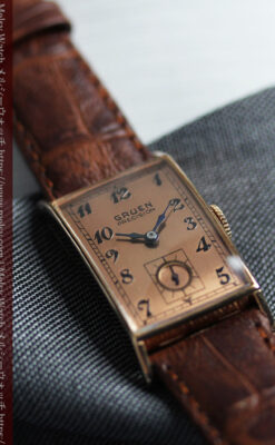 グリュエン アンティーク腕時計【1940年頃】 クラシックローズ-W1595-1