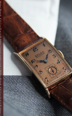 グリュエン アンティーク腕時計【1940年頃】 クラシックローズ-W1595-4