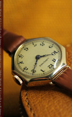 ロンジン金色の八角形 14金無垢アンティーク腕時計 【1926年頃】-W1596-13