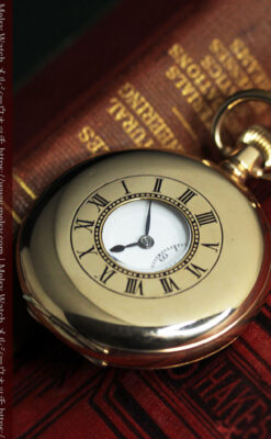 ロレックス ローマ数字の小窓付きアンティーク懐中時計 【1920年頃】箱付き-P2345-11