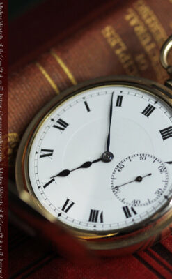 ロレックス ローマ数字の小窓付きアンティーク懐中時計 【1920年頃】箱付き-P2345-13