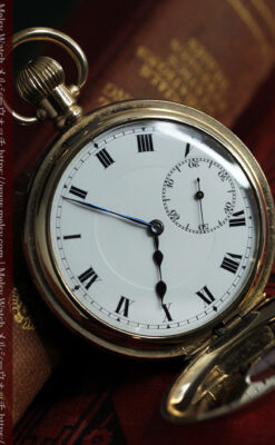 ロレックス ローマ数字の小窓付きアンティーク懐中時計 【1920年頃】箱付き-P2345-14