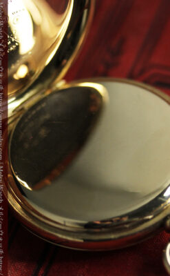 ロレックス ローマ数字の小窓付きアンティーク懐中時計 【1920年頃】箱付き-P2345-17