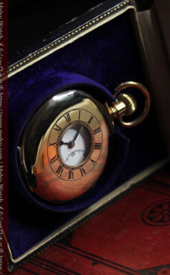 ロレックス ローマ数字の小窓付きアンティーク懐中時計 【1920年頃】箱付き-P2345-21