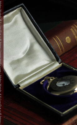 ロレックス ローマ数字の小窓付きアンティーク懐中時計 【1920年頃】箱付き-P2345-22