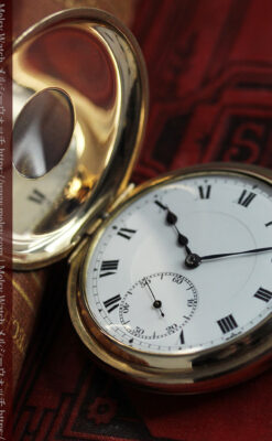 ロレックス ローマ数字の小窓付きアンティーク懐中時計 【1920年頃】箱付き-P2345-7